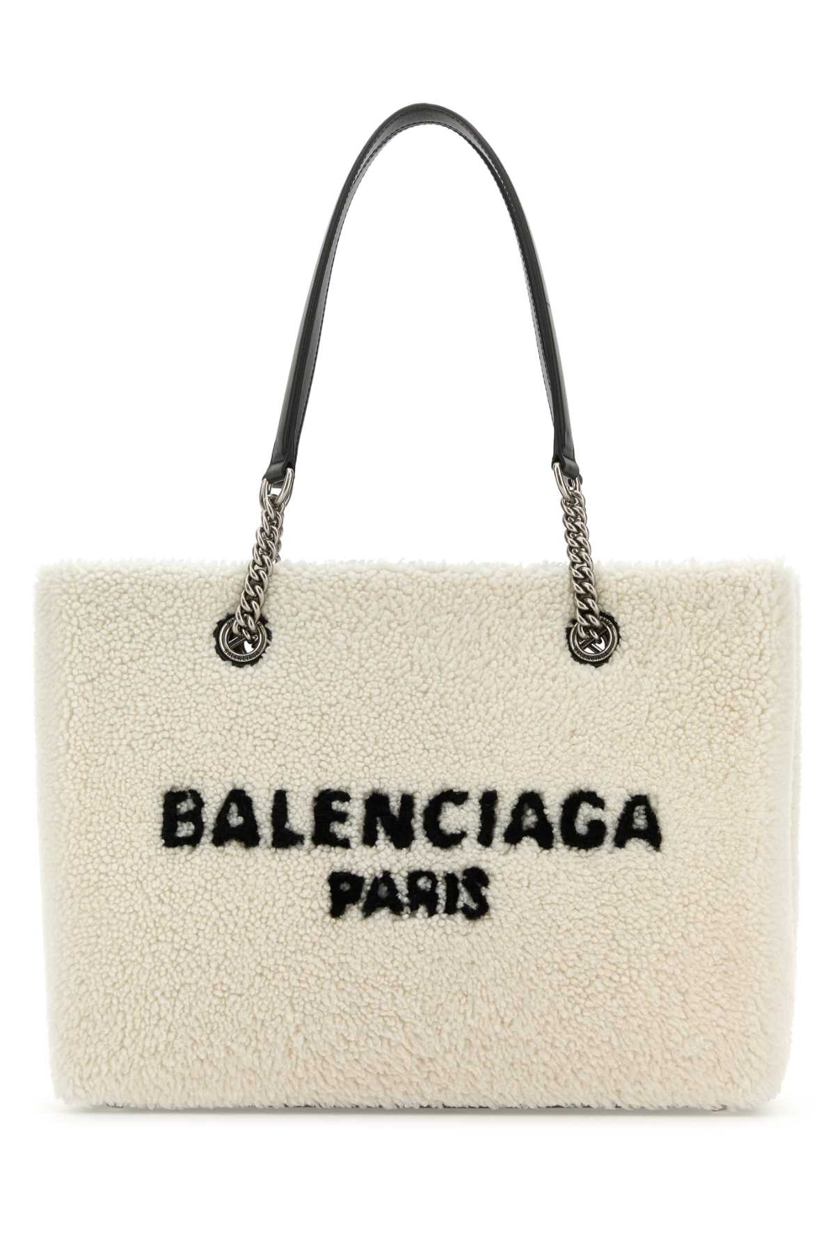 BALENCIAGA Shearling Duty Free M Handbag - 35cm x 27cm x 14cm
