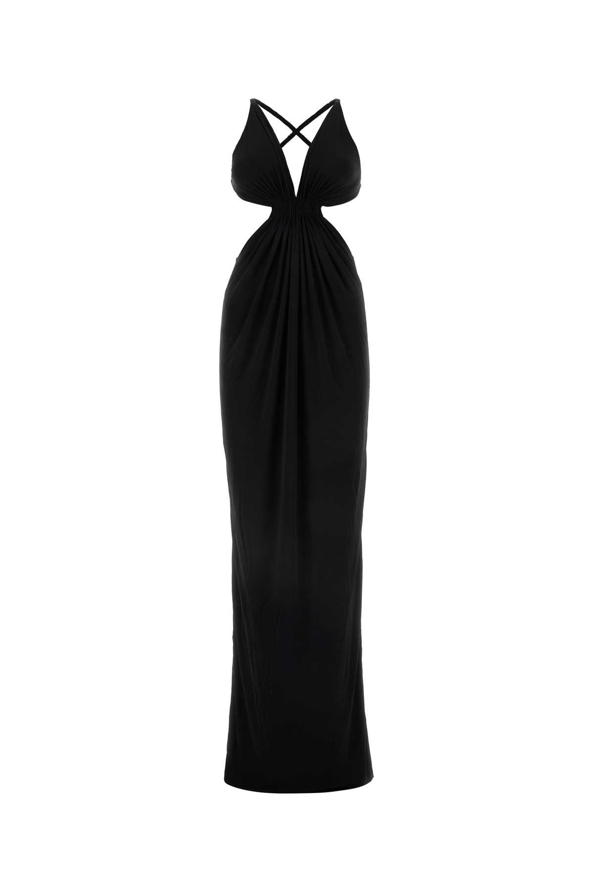 SAINT LAURENT Elegant Crepe Long Dress for Women