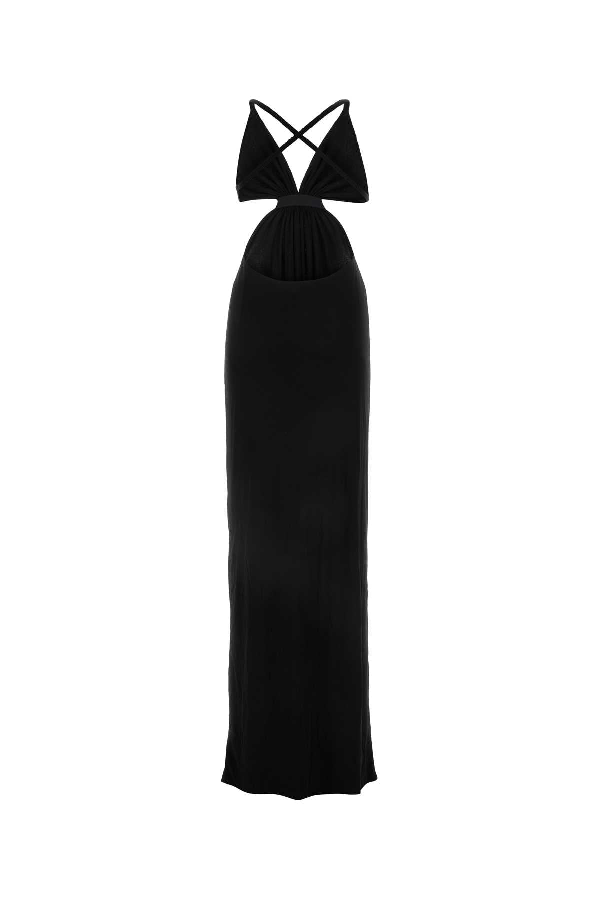 SAINT LAURENT Elegant Crepe Long Dress for Women