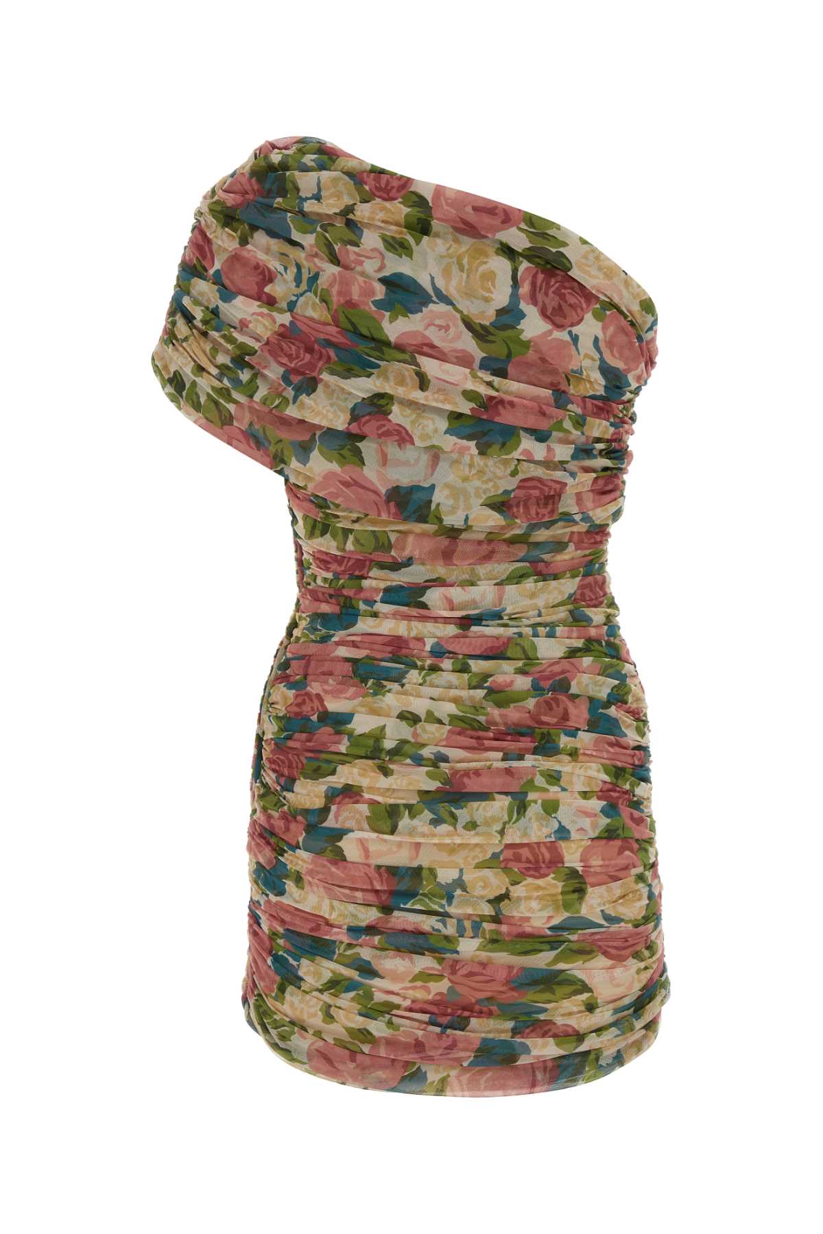 SAINT LAURENT Floral Printed Tulle Mini Dress