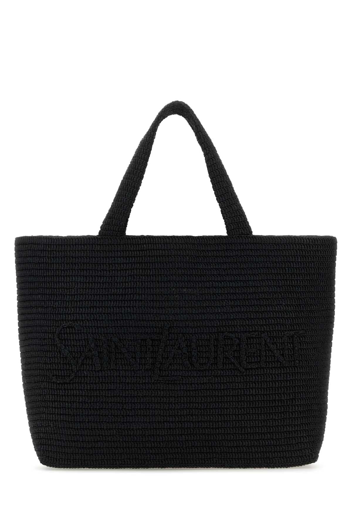 SAINT LAURENT Raffia Shopping Handbag - 41x34x17 cm