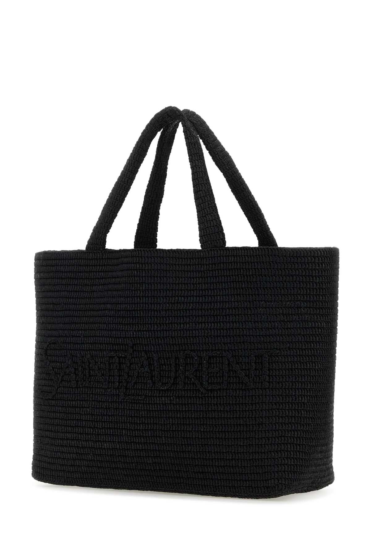SAINT LAURENT Raffia Shopping Handbag - 41x34x17 cm