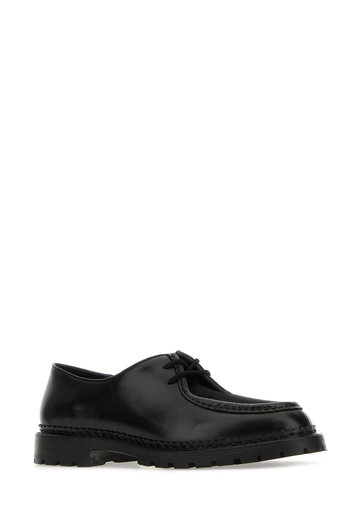 SAINT LAURENT Luxurious Leather Lace-Up Shoes for Men