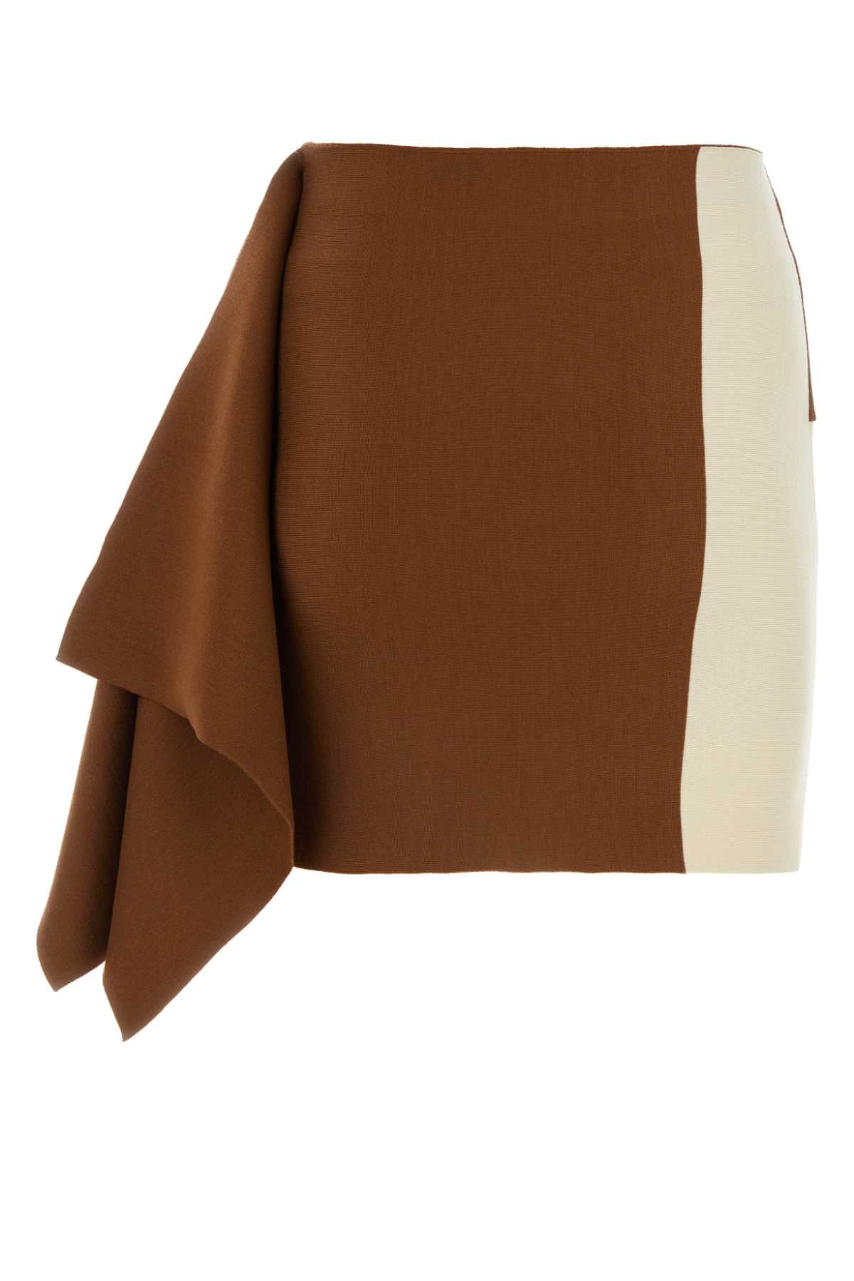 FENDI Chic Wool Mini Skirt
