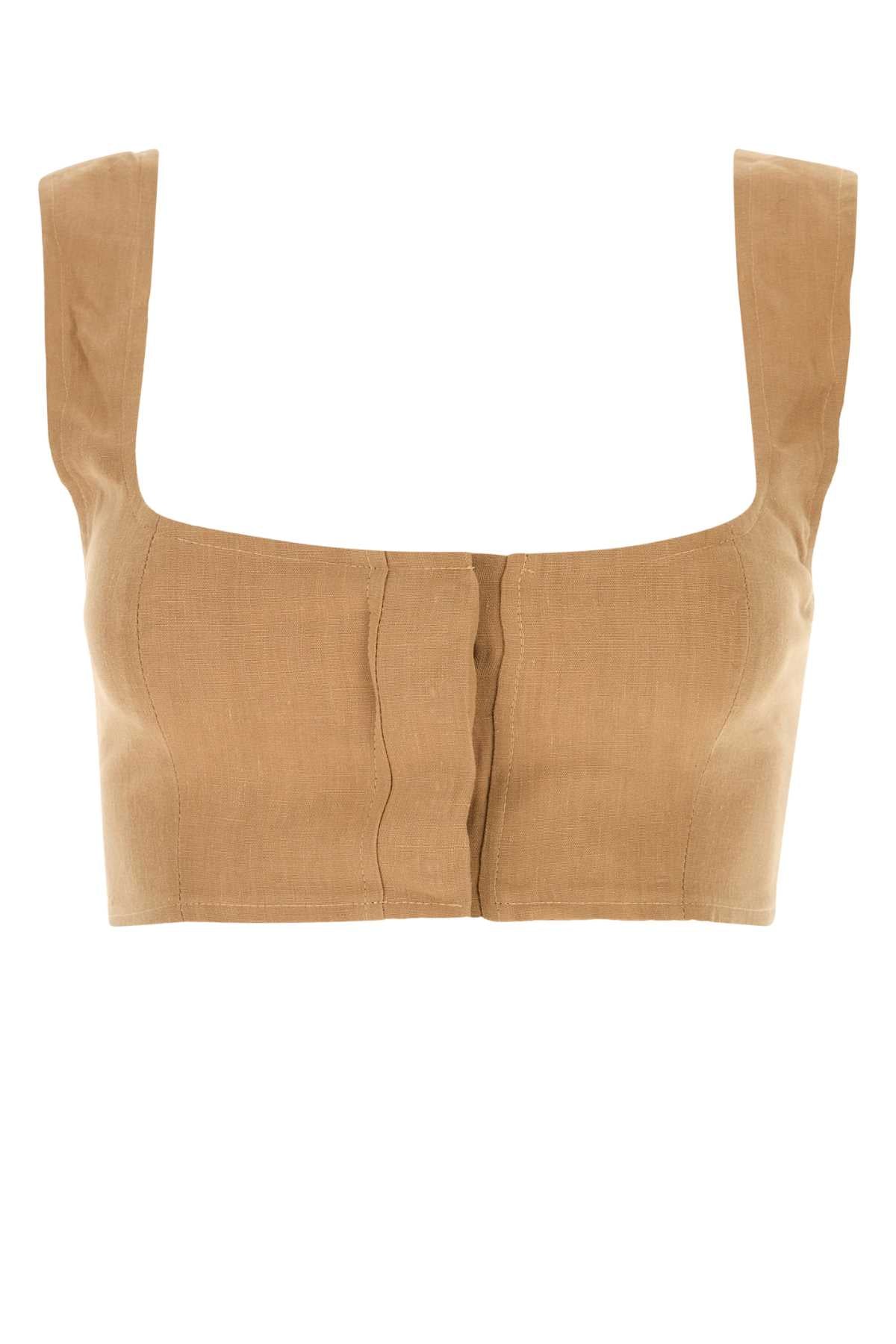 LE KASHA Linen Jirja Mini Crop-Top