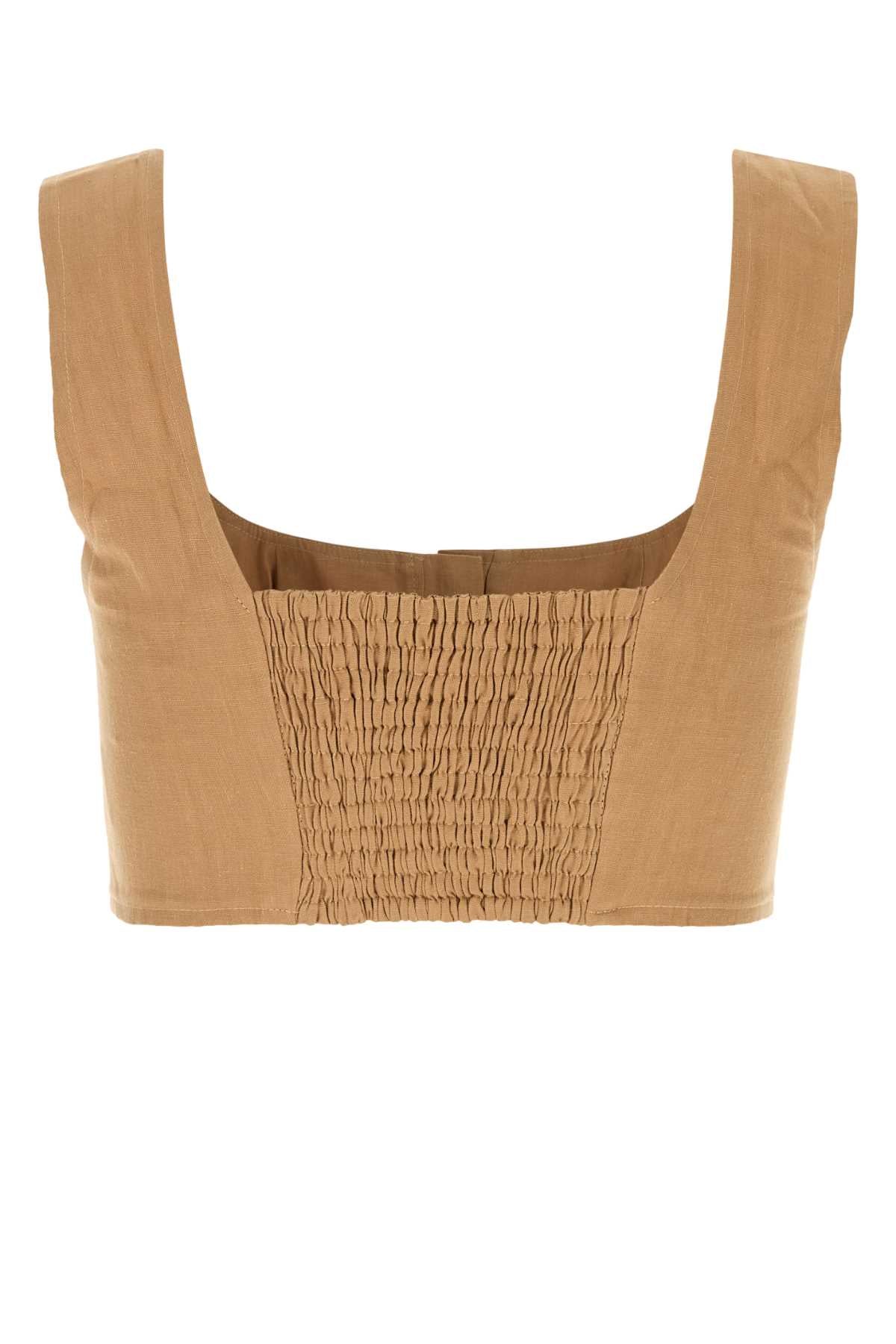 LE KASHA Linen Jirja Mini Crop-Top