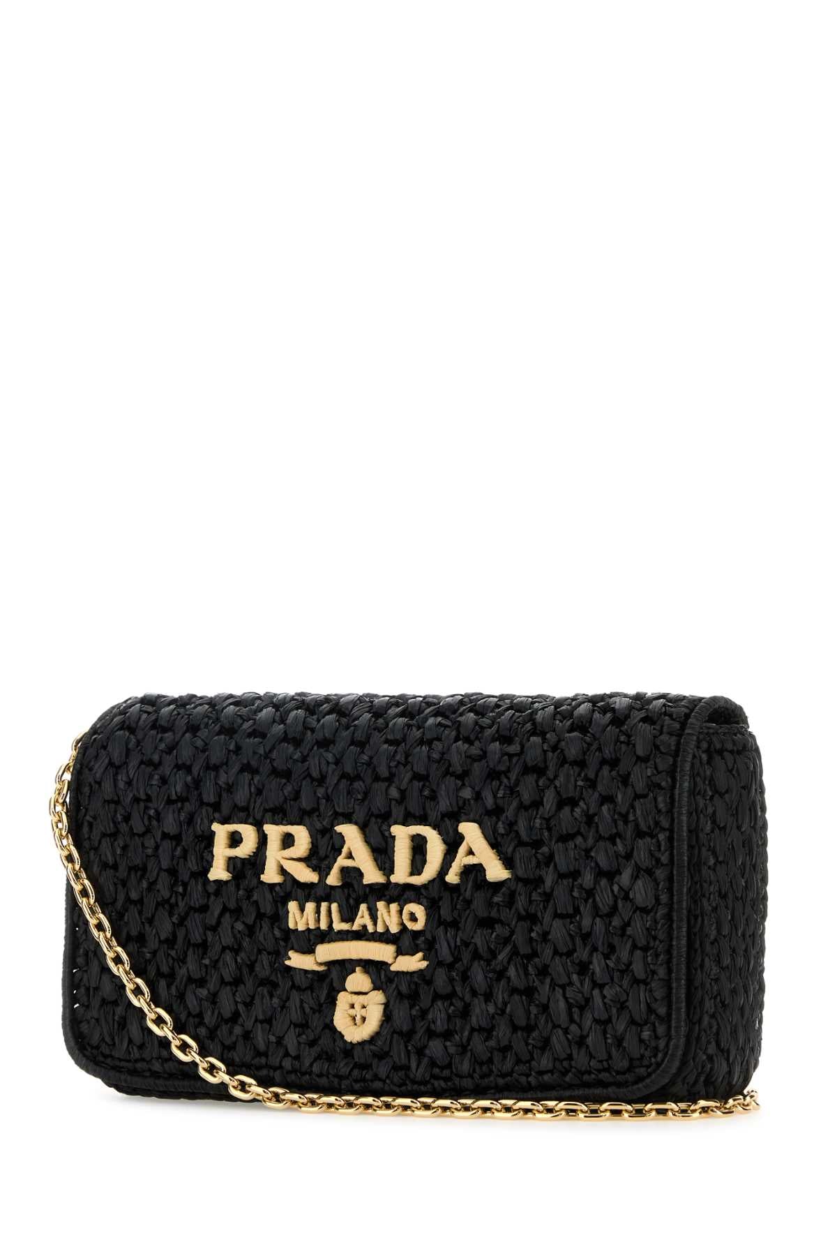PRADA Mini Raffia Crossbody Handbag - Elegant Design
