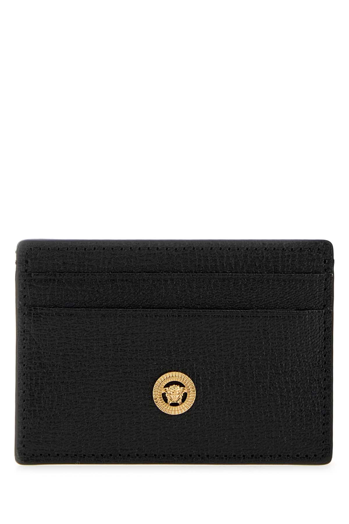 VERSACE Mini Leather Medusa Biggie Card Holder