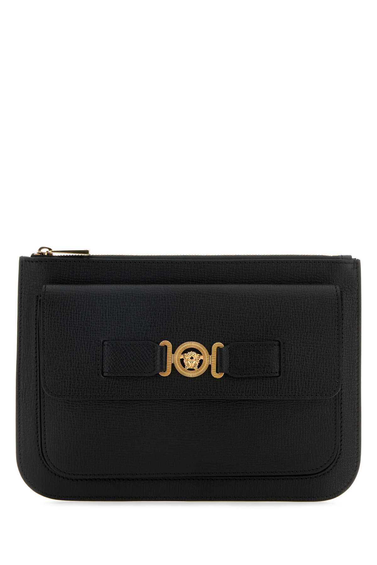 VERSACE Medusa Biggie Leather Clutch (27 cm x 19 cm x 2 cm)