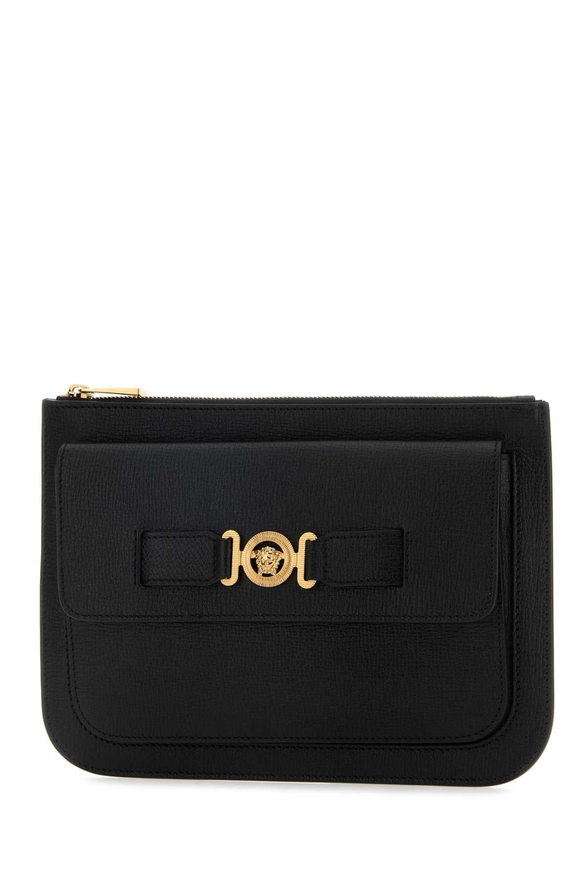 VERSACE Medusa Biggie Leather Clutch (27 cm x 19 cm x 2 cm)