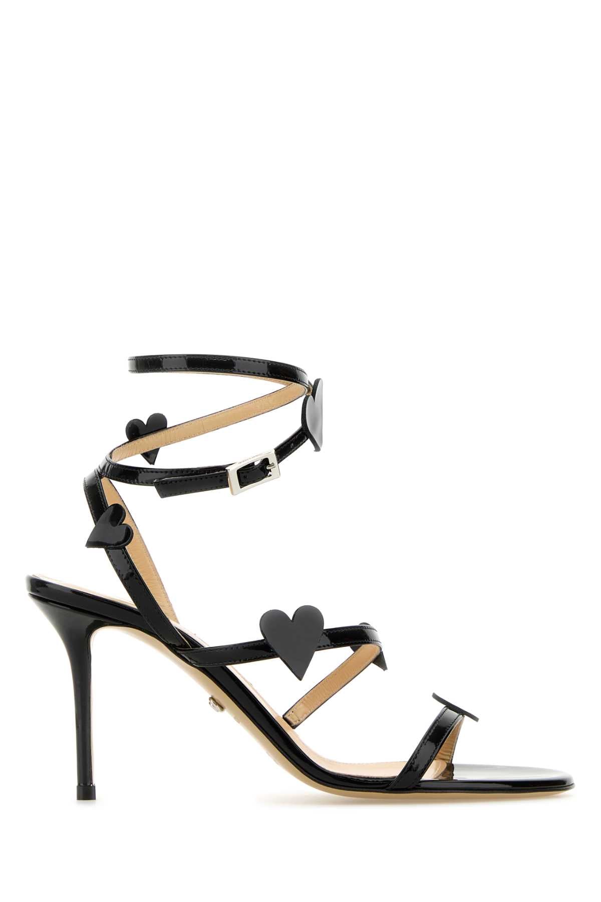 MACH&MACH Mini Leather Petit Coeur Sandals with 8.5 cm Heel Height
