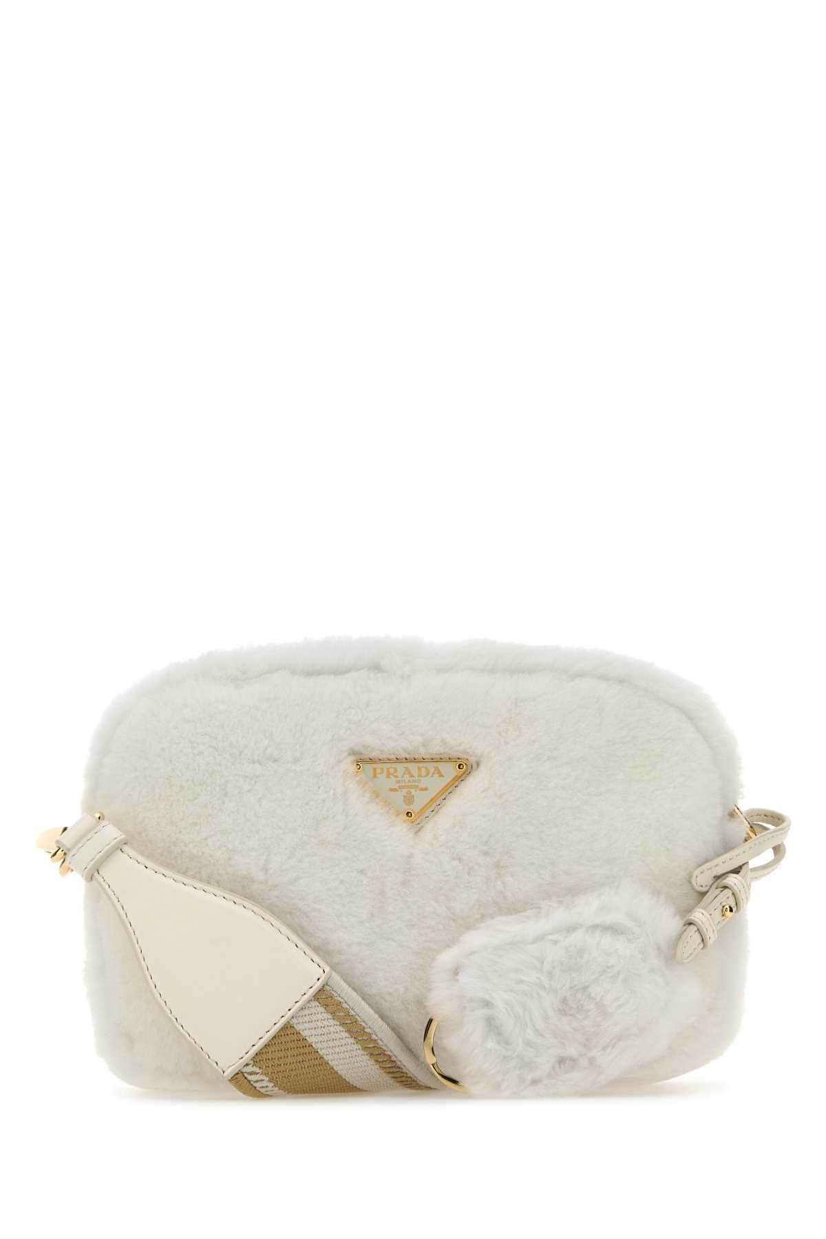 PRADA Mini Shearling Crossbody Handbag