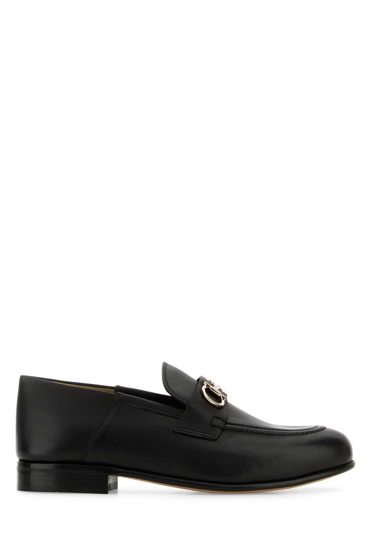 Ferragamo Elegant Leather Ottone Loafers for Women