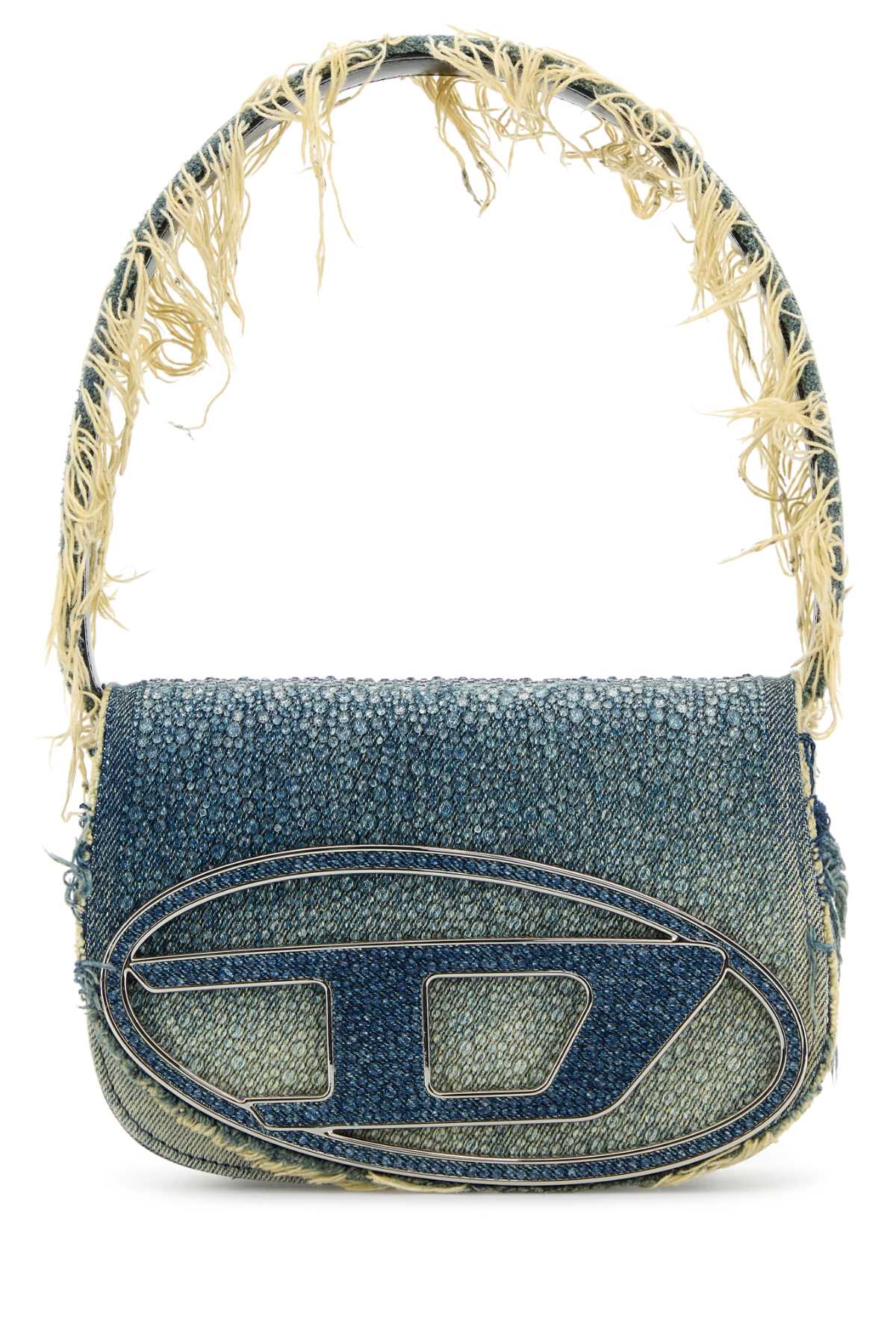 DIESEL Embellished Denim Mini Shoulder Handbag