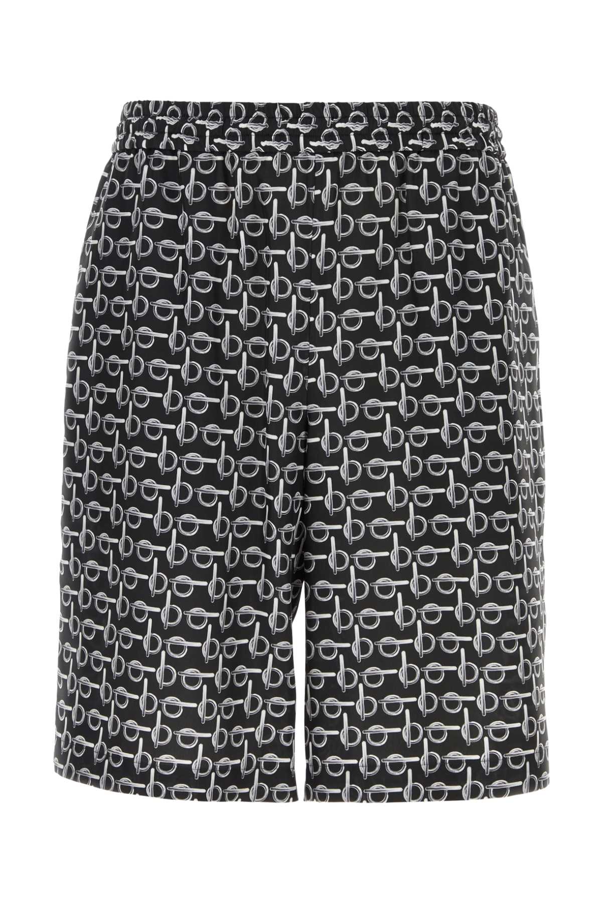 BURBERRY Printed Silk Bermuda Shorts - Trendy Mini Length for Men