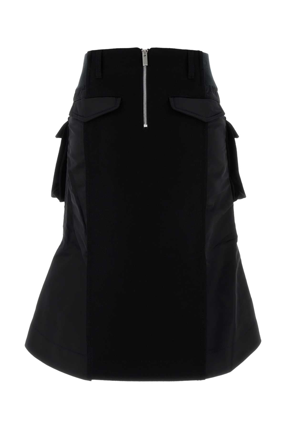 SACAI Wool Mini Skirt