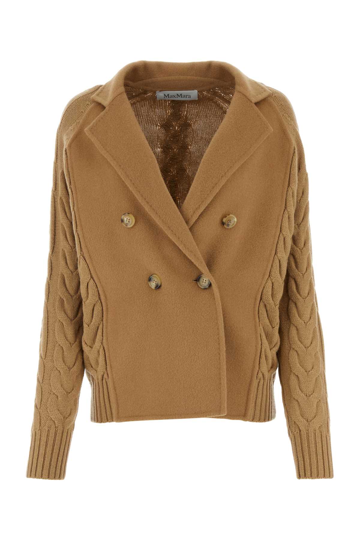 MAX MARA Camel Wool Blend Micio Blazer for Women