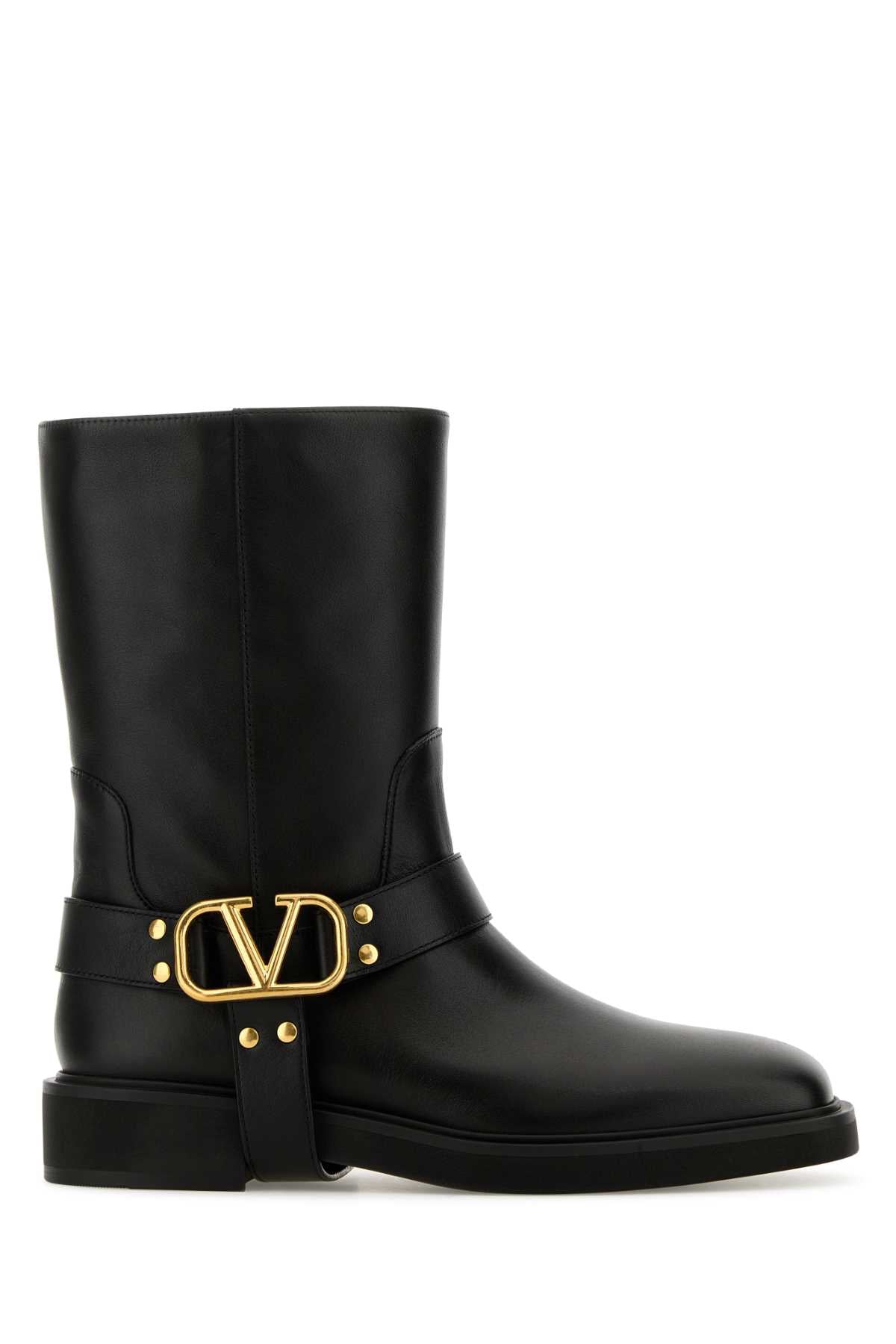 VALENTINO GARAVANI Elegant Black Leather Boots for Women