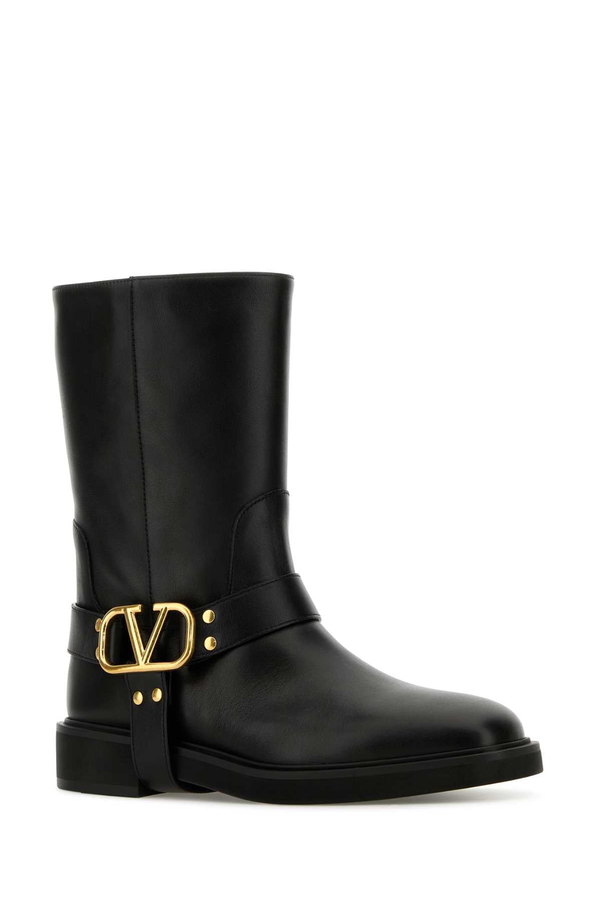 VALENTINO GARAVANI Elegant Black Leather Boots for Women