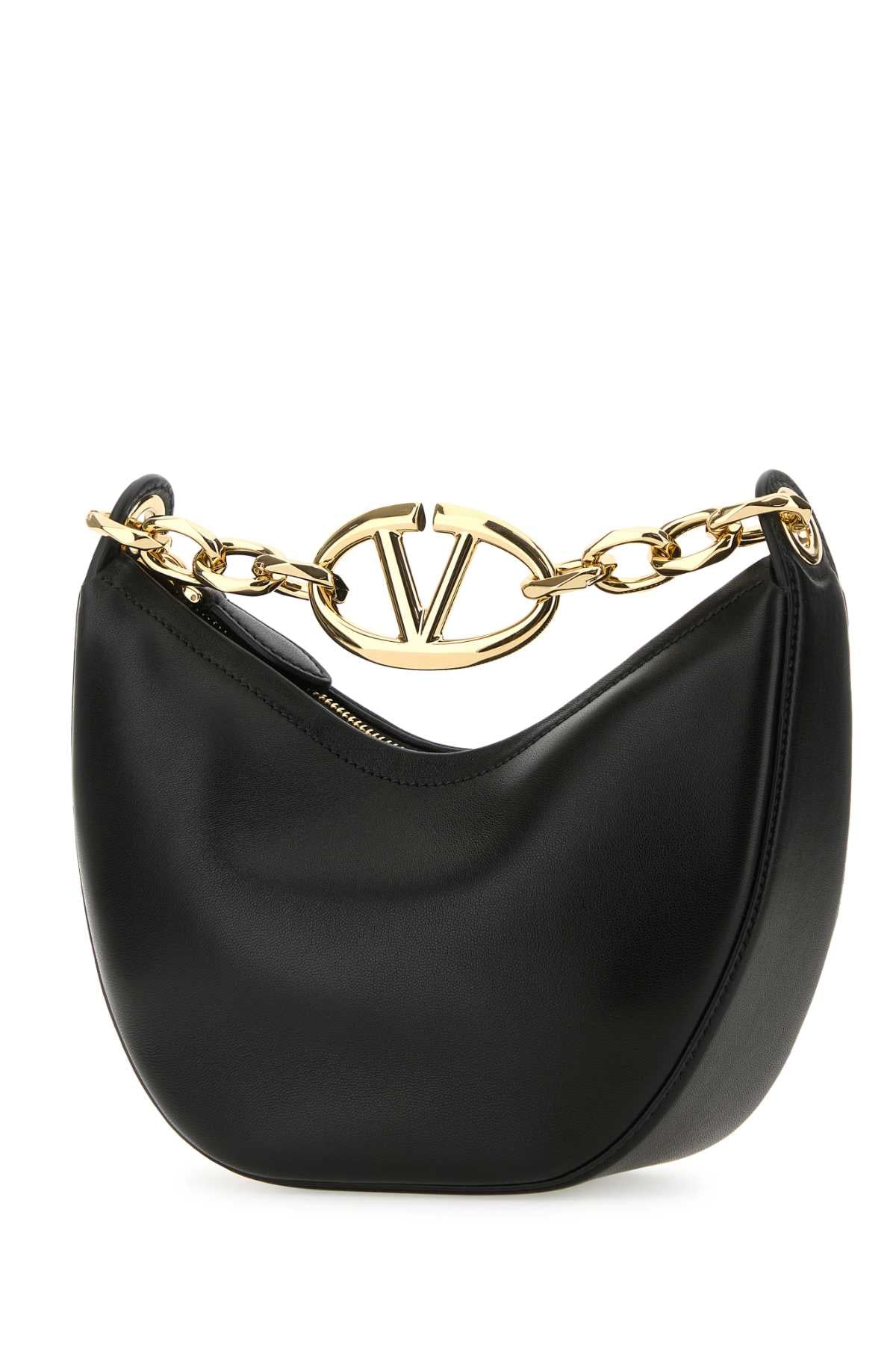 VALENTINO GARAVANI Mini Leather Hobo Handbag with VLogo Moon Detail