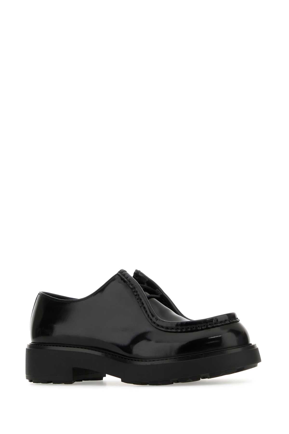 PRADA Luxe Lace-Up Leather Shoes