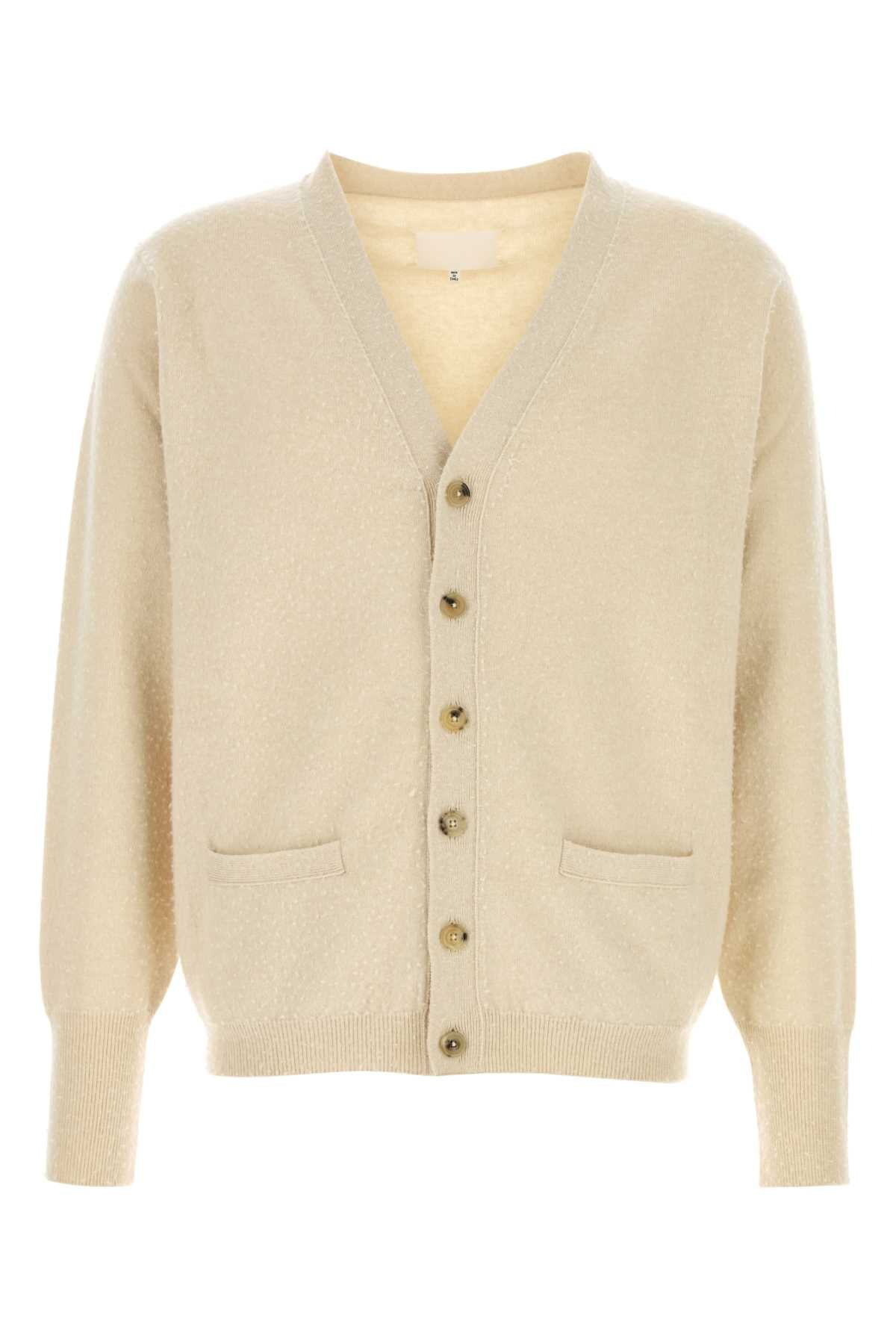 MAISON MARGIELA Sand Cashmere Blend Cardigan for Men - 24W