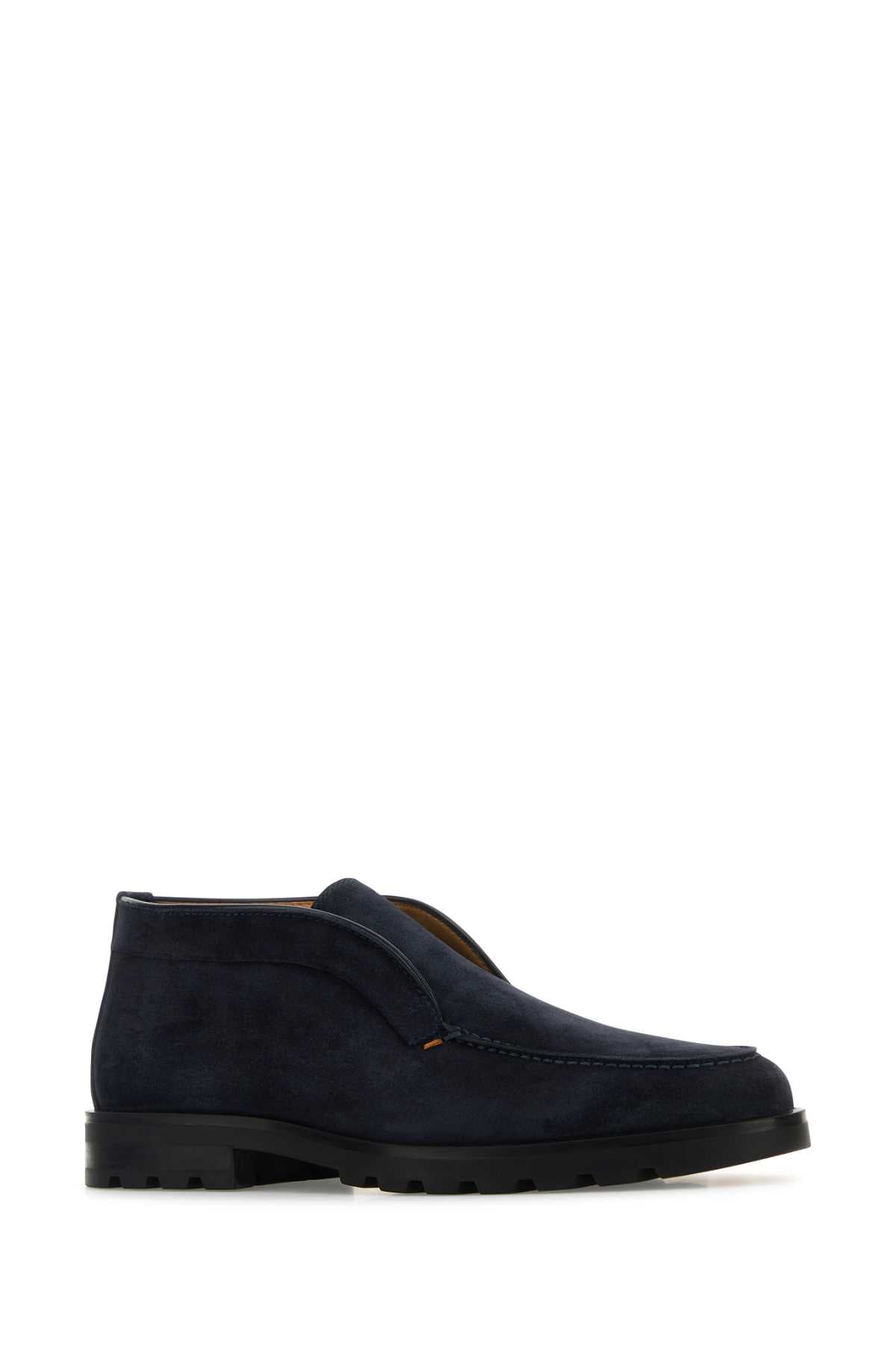 SANTONI Suede Desert Slip-Ons for Men