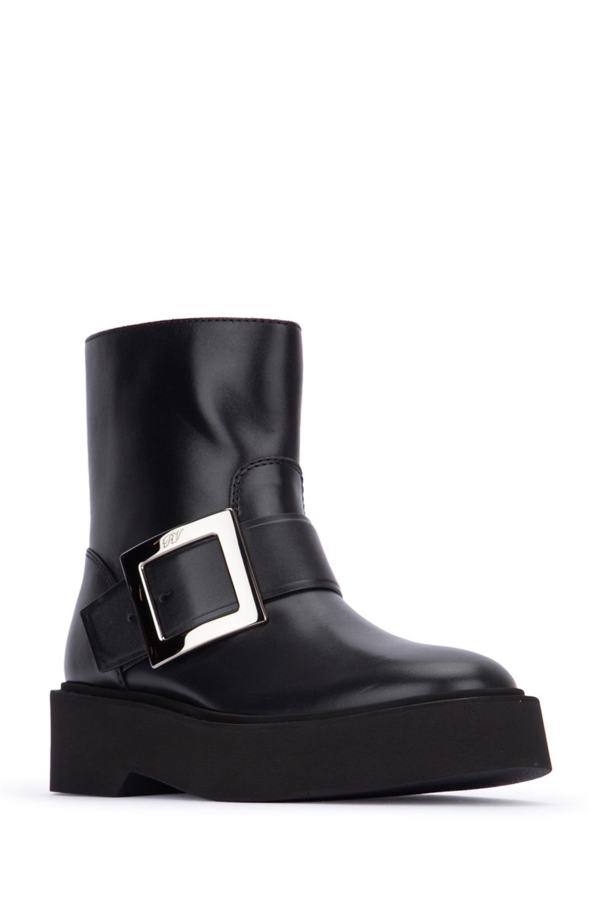 ROGER VIVIER Chic High Metal Biker Booties for Women