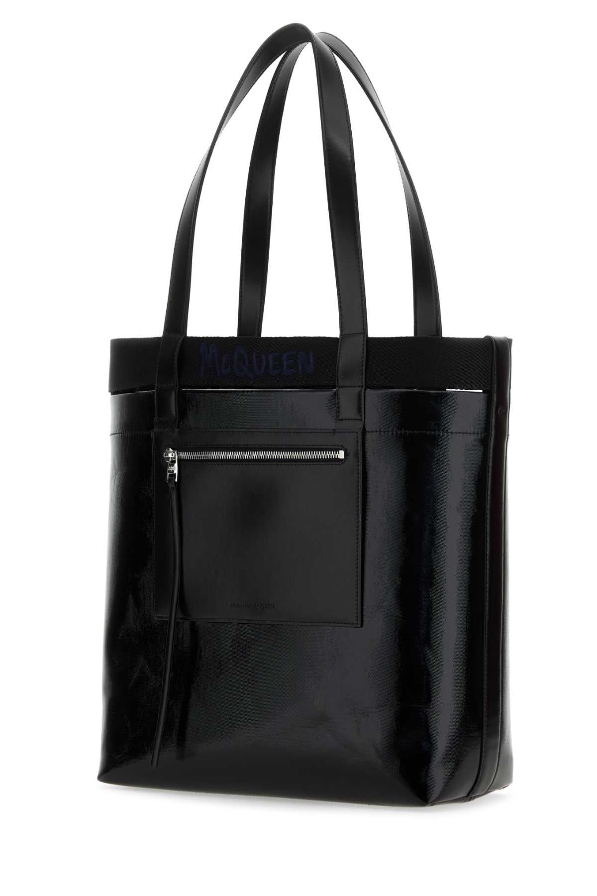 ALEXANDER MCQUEEN Canvas Shopping Handbag - 33x37x11 cm