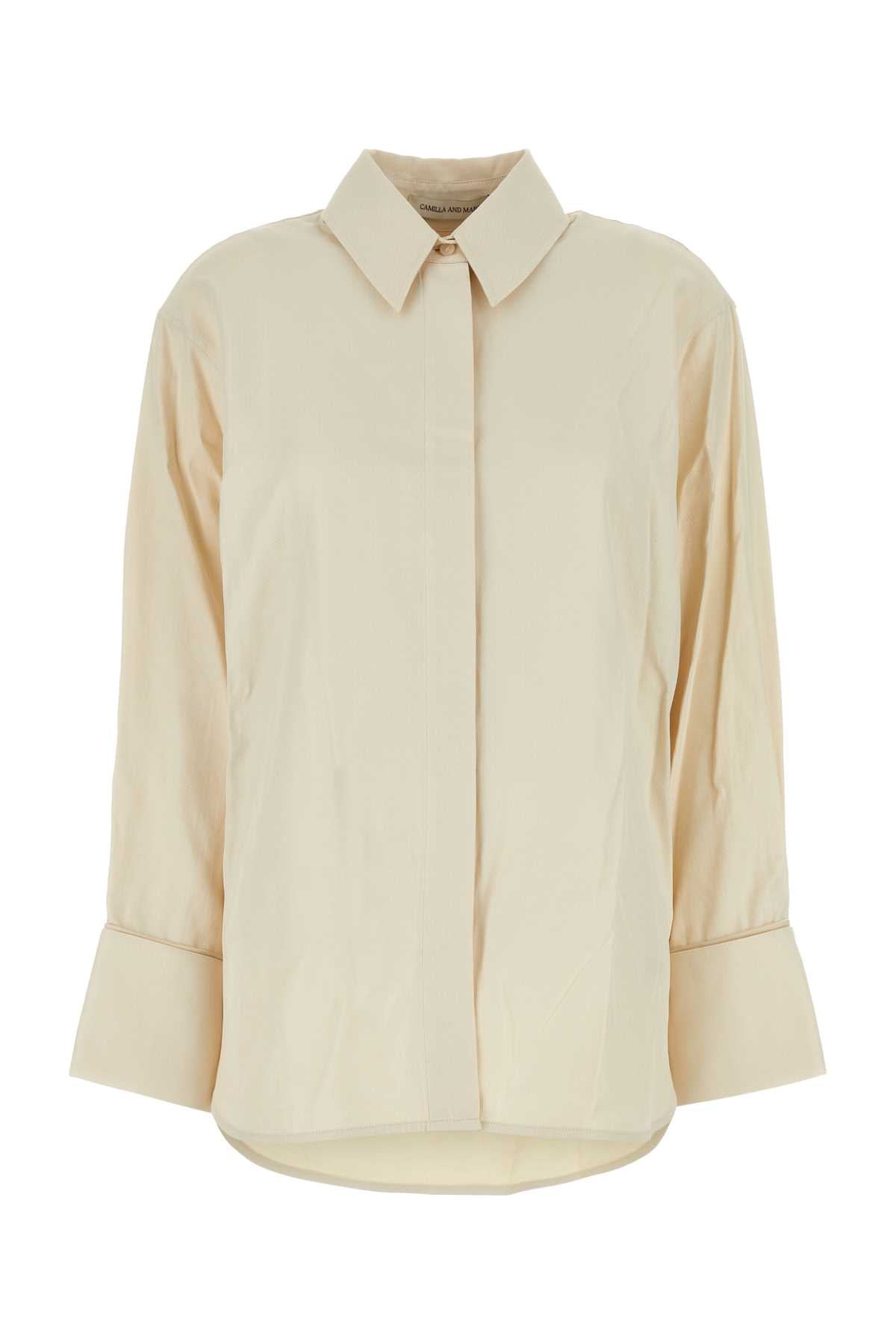 CAMILLA AND MARC Oversize Sand Cotton and Polyester Shirt