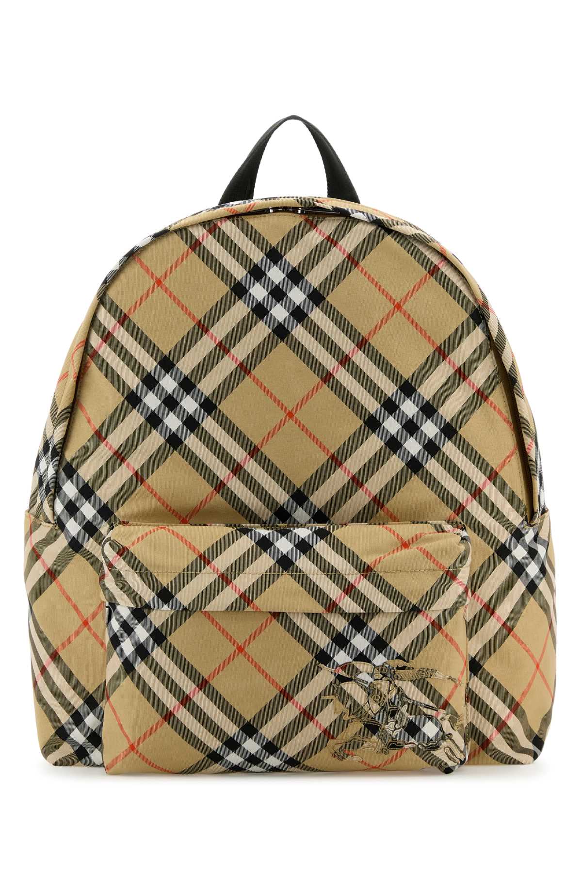 BURBERRY Embroidered Fabric Check Backpack - 35 cm Width x 41 cm Height x 14 cm Depth
