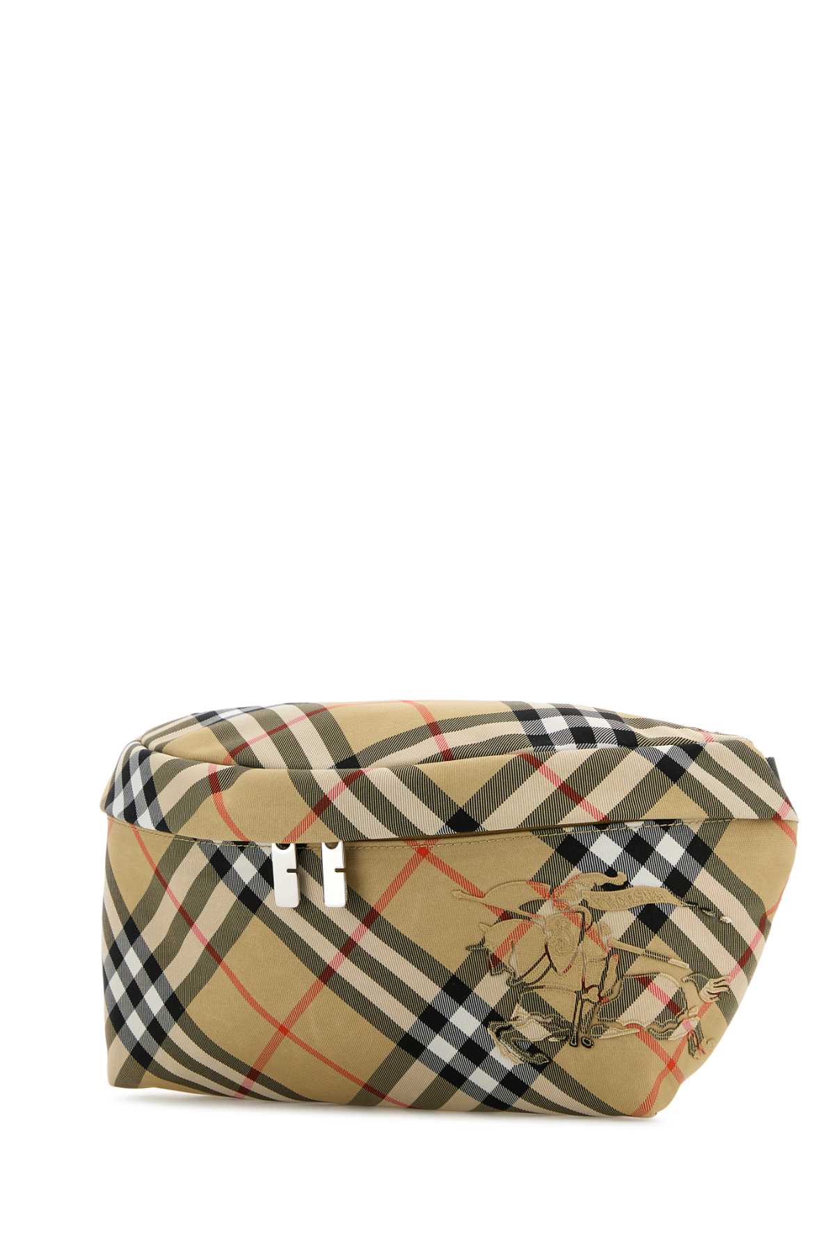 BURBERRY Embroidered Check Belt Handbag (33 cm x 18 cm x 11 cm)
