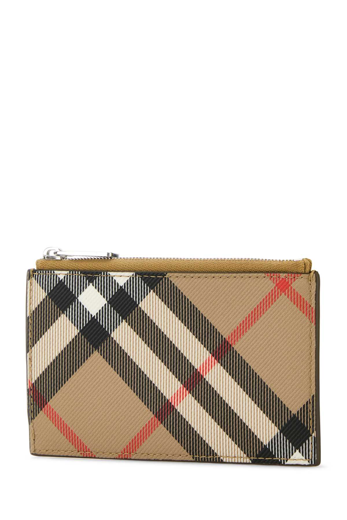 BURBERRY Check Printed Canvas Card Holder - 13 cm x 8.5 cm