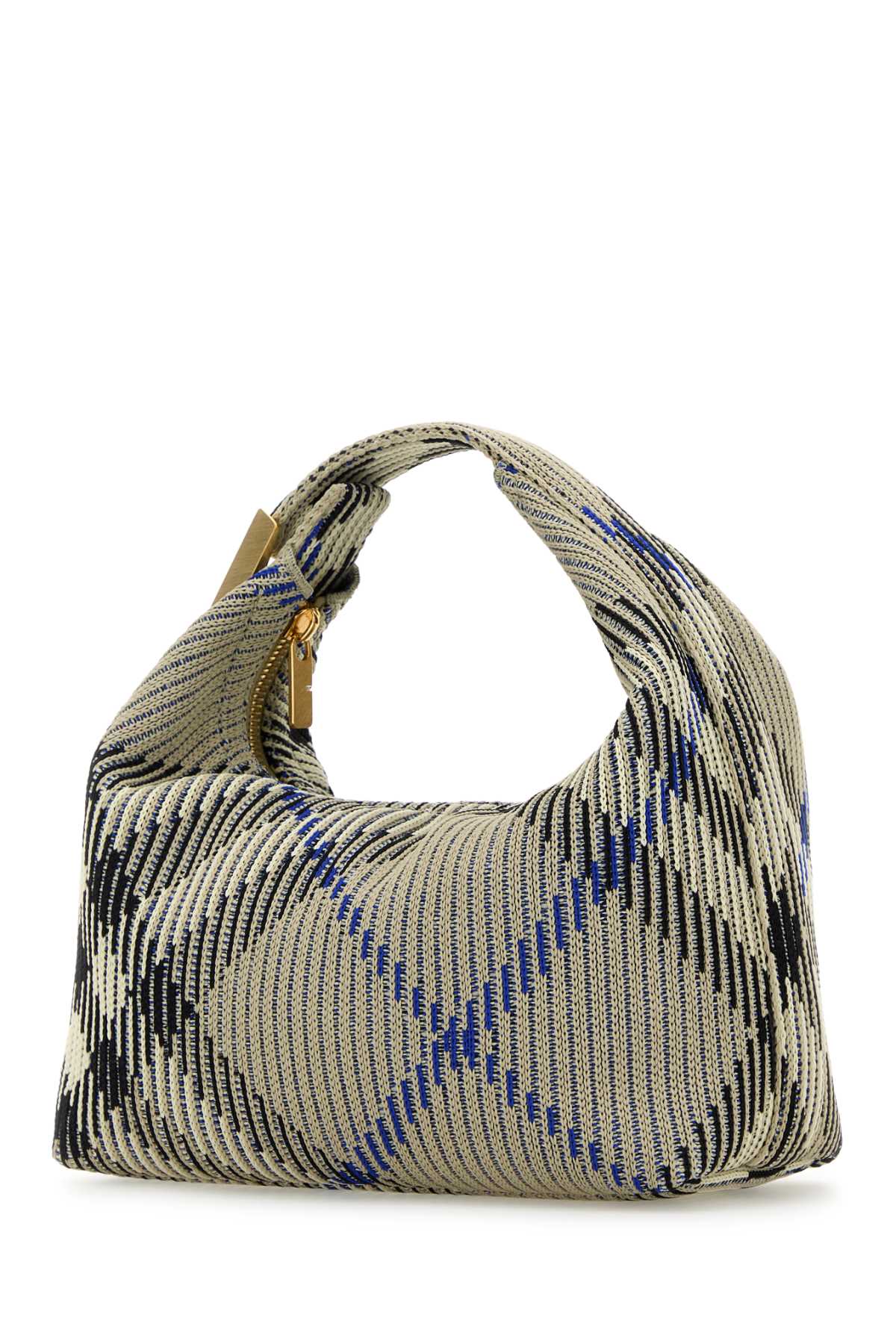 BURBERRY Mini Embroidered Nylon Peg Handbag