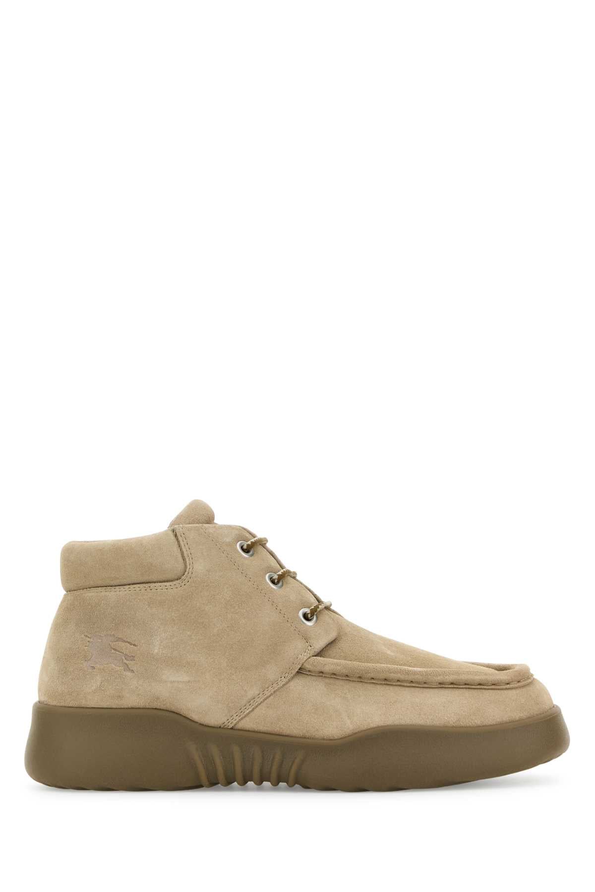 BURBERRY Suede Log Ankle Boots for Men