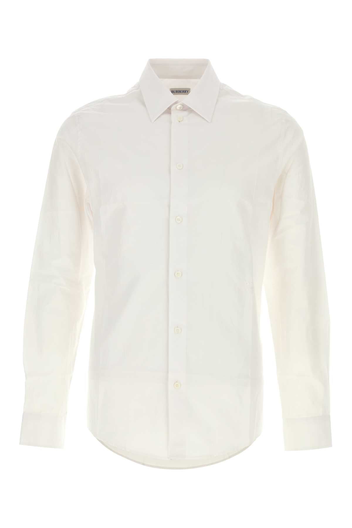BURBERRY Classic White Poplin Shirt for Men