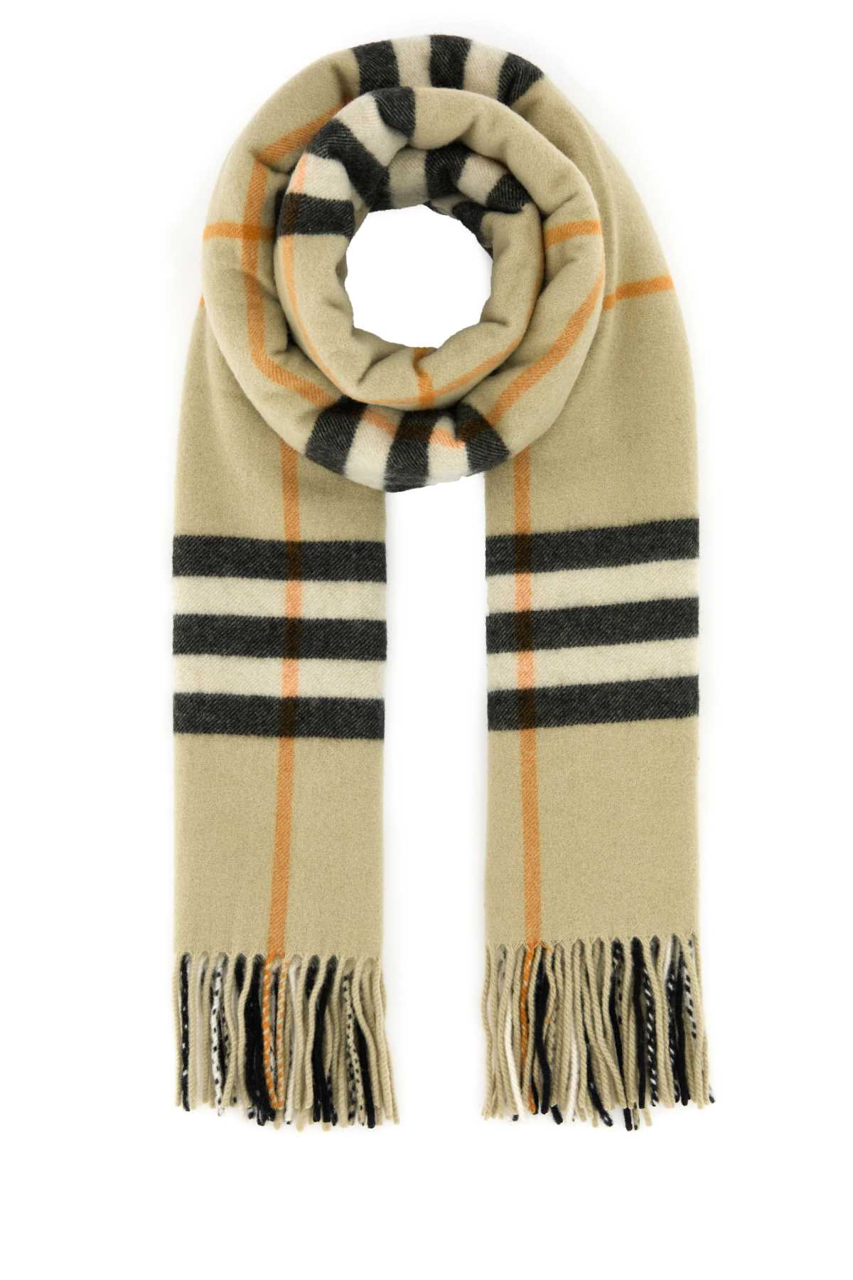 BURBERRY Embroidered Cashmere Scarf 200 cm x 52 cm