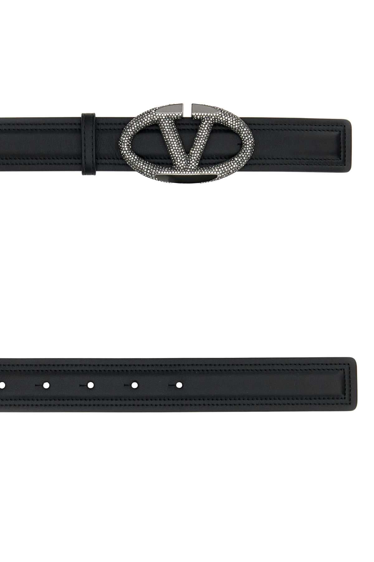VALENTINO GARAVANI Bold Edition VLogo Leather Belt - 2 cm Height