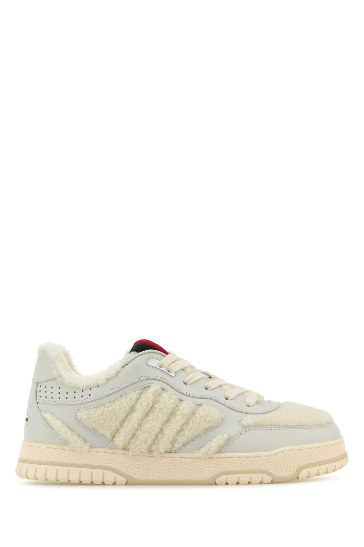 GUCCI Leather Teddy Re-Web Sneakers for Women