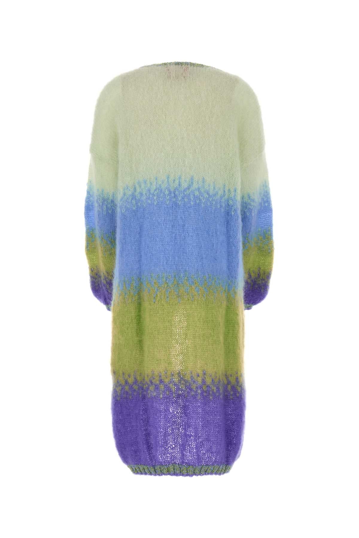 ROSE CARMINE Multicolor Mohair Blend Cardigan