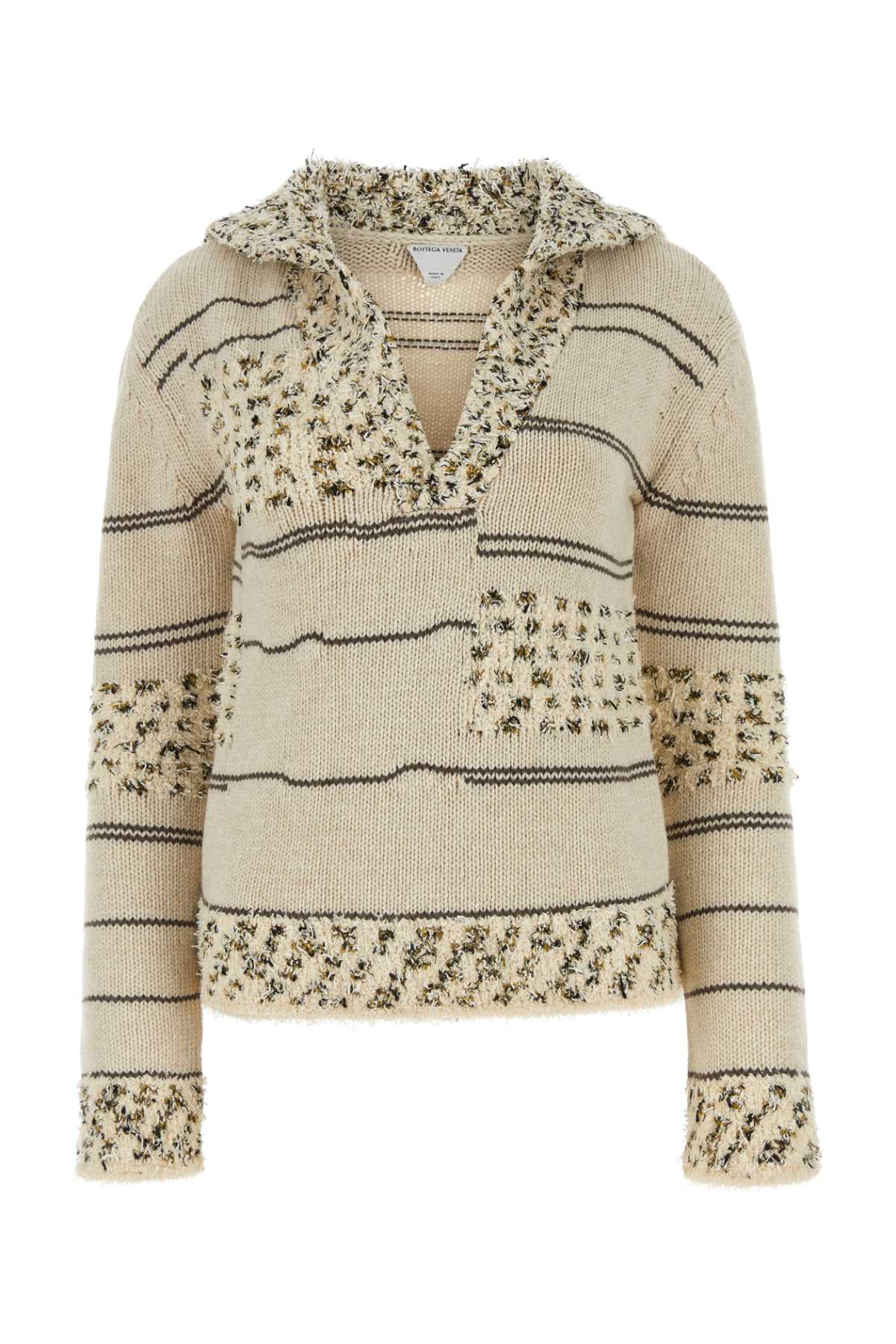 BOTTEGA VENETA Embroidered Wool Blend Polo Shirt for Her