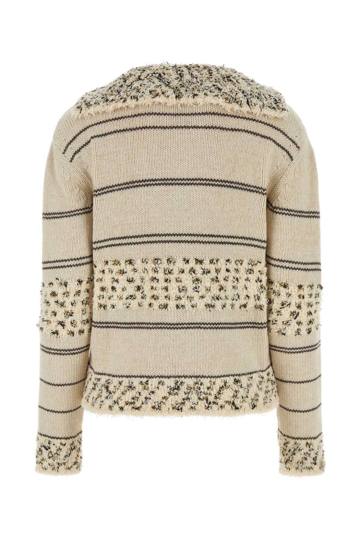 BOTTEGA VENETA Embroidered Wool Blend Polo Shirt for Her