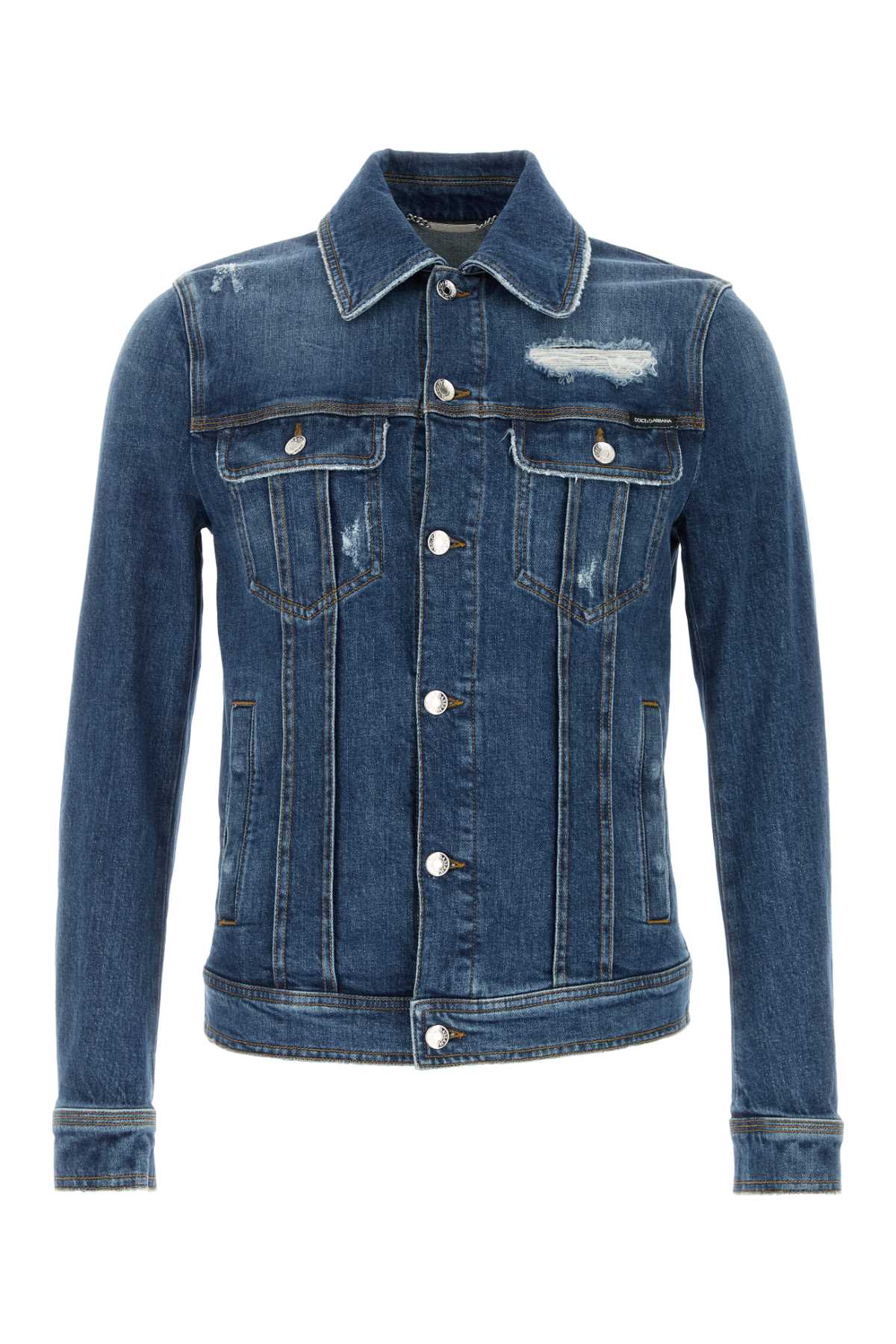 DOLCE & GABBANA Classic Stretch Denim Jacket for Men
