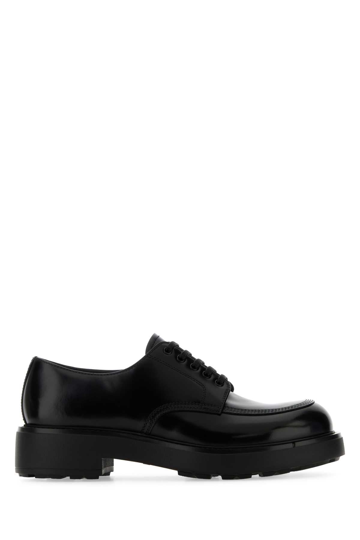 PRADA Classic Leather Lace-Up Shoes for Men