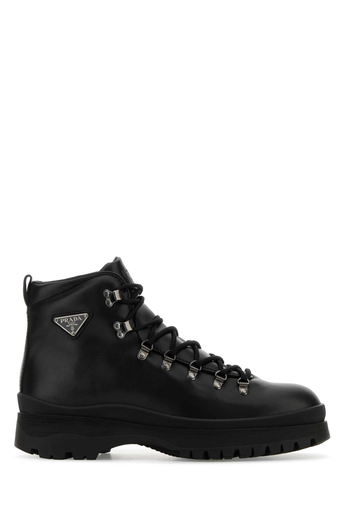 PRADA Classic Leather Ankle Boots for Men