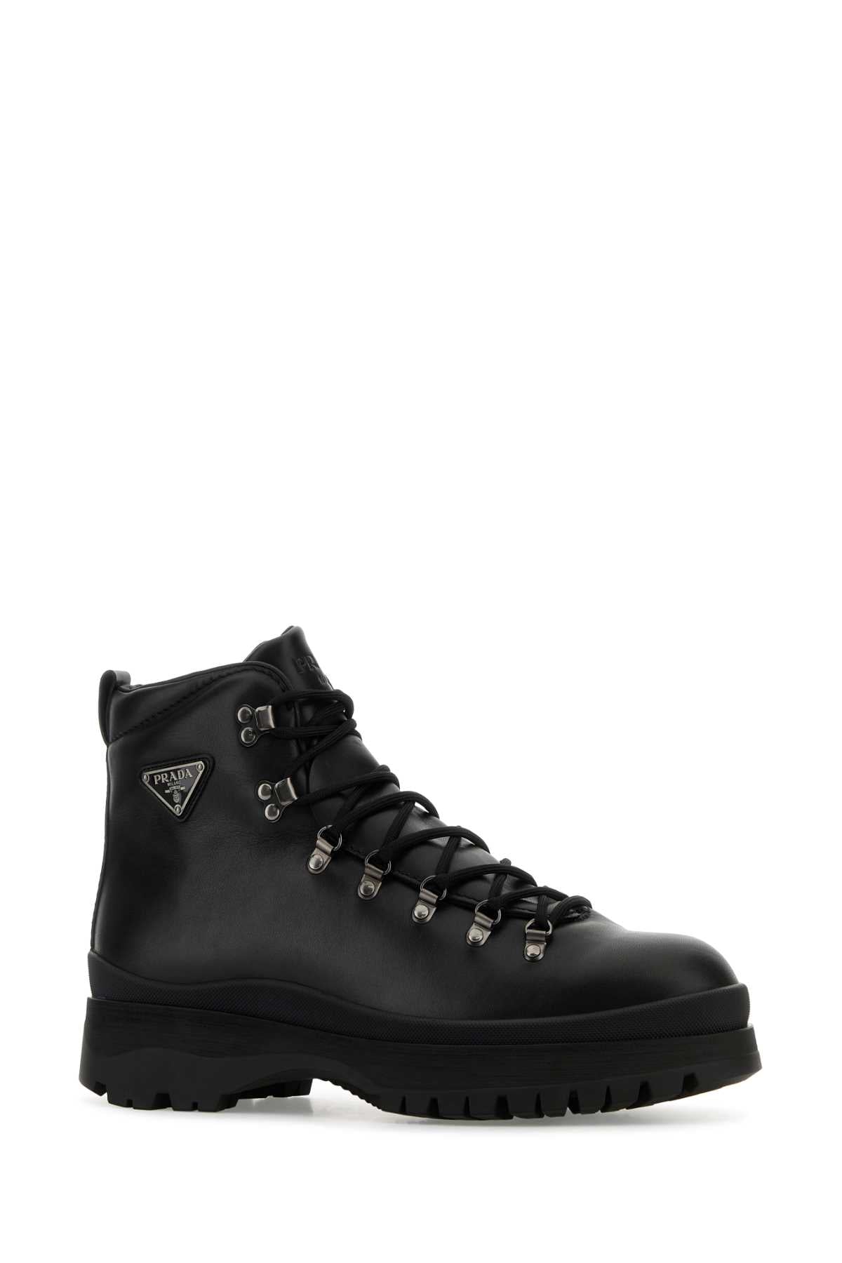 PRADA Classic Leather Ankle Boots for Men