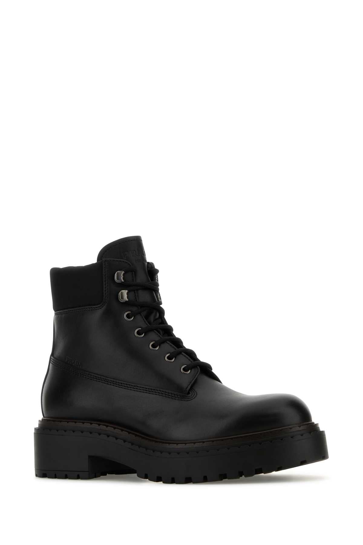 PRADA Classic Leather Ankle Boots for Men