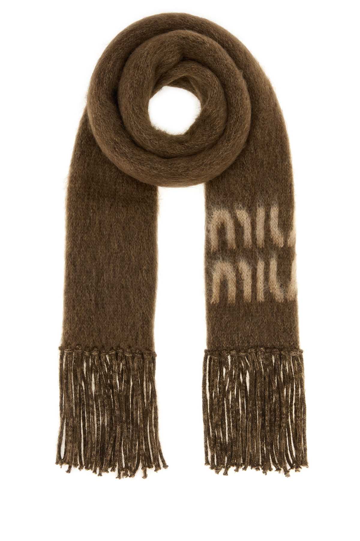 MIU MIU Luxurious Mohair Blend Scarf - Length: 185 cm, Height: 23 cm