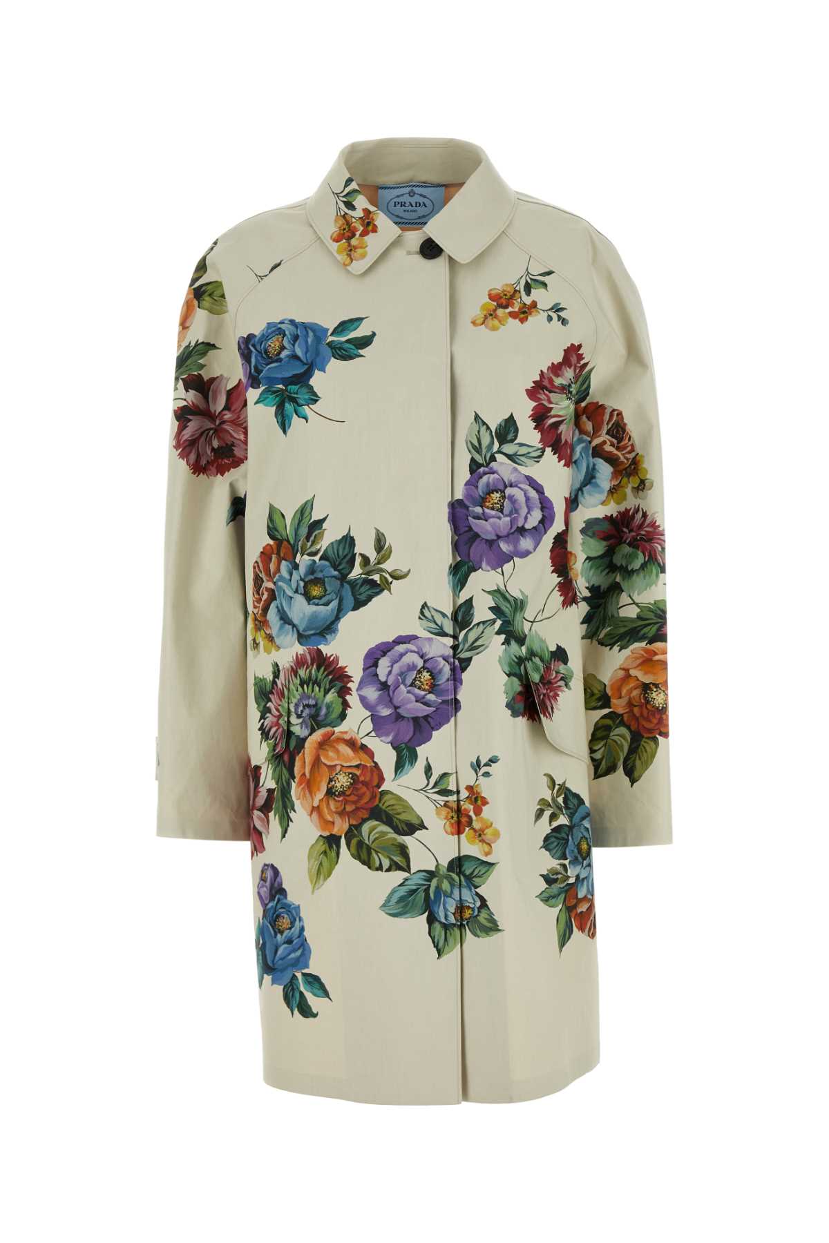 PRADA Printed Cotton Overcoat