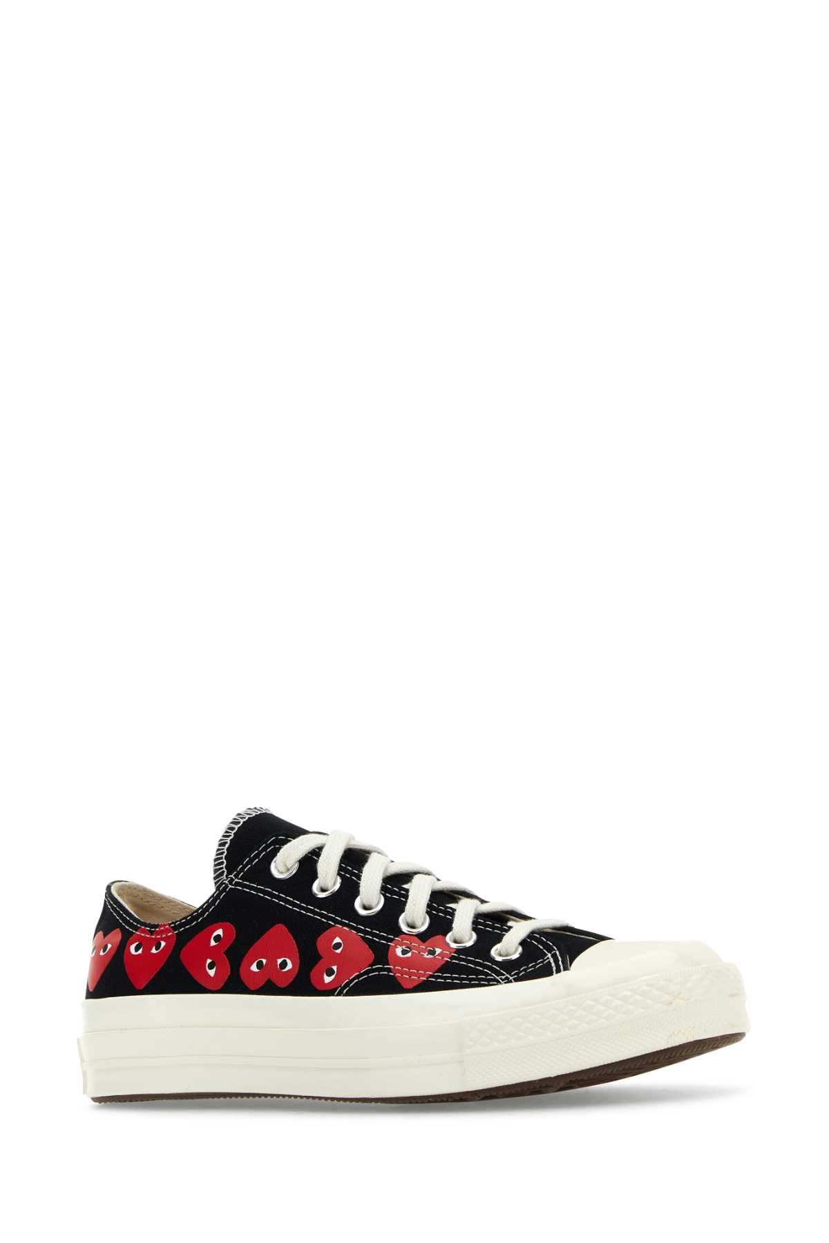 COMME DES GARCONS PLAY Black Canvas X Converse Sneakers for Men